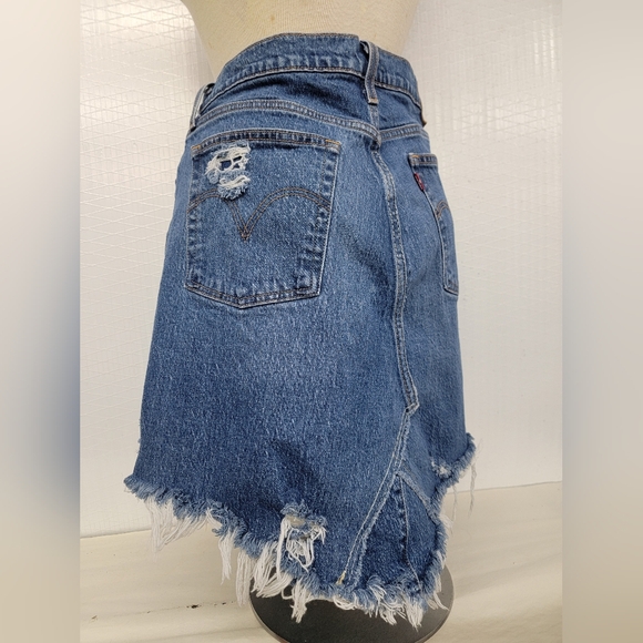 Levi's Big E 501 Jean Skirt Upcycled - Picture 9 of 12